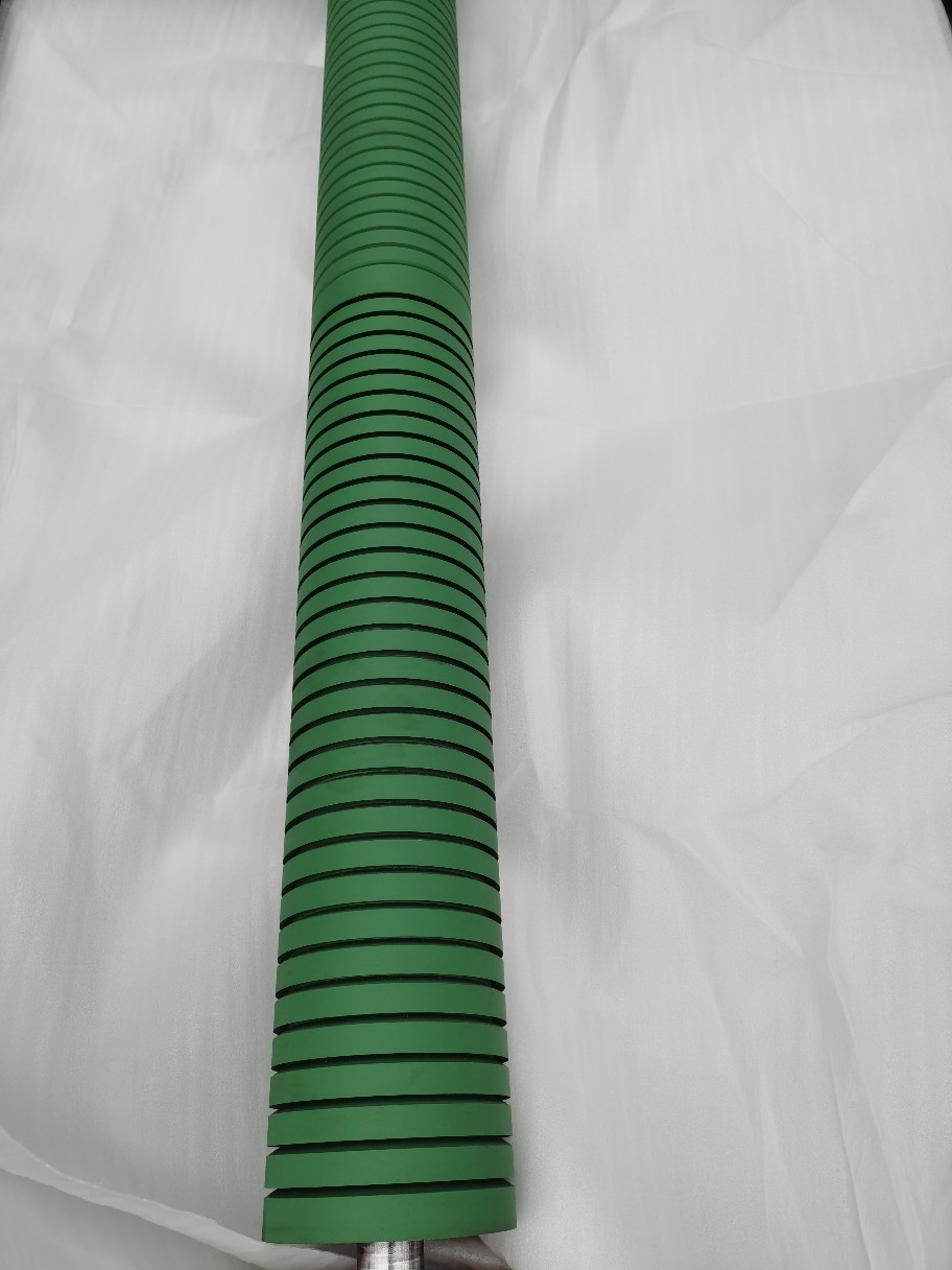 柔性橡膠(斜槽)展平輥:適用于各類進口高端輕薄產品,如薄膜等